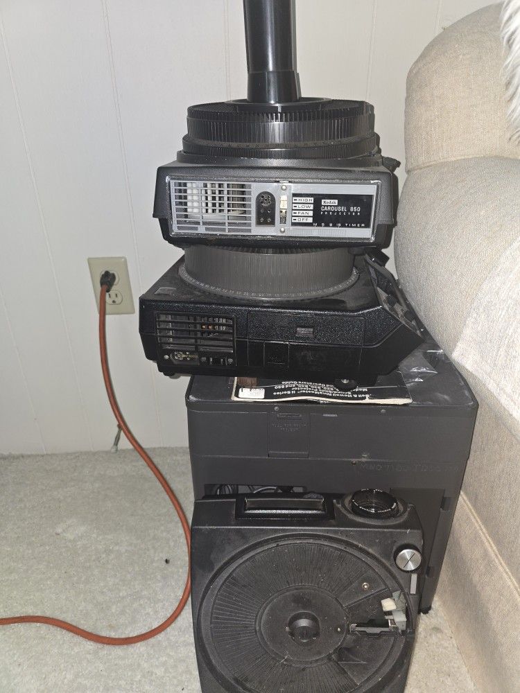 Bell & Howell Master Sound/ Slide Projector And 3 Slide Projector Units.