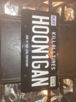 Custom Hoonigan License Plate