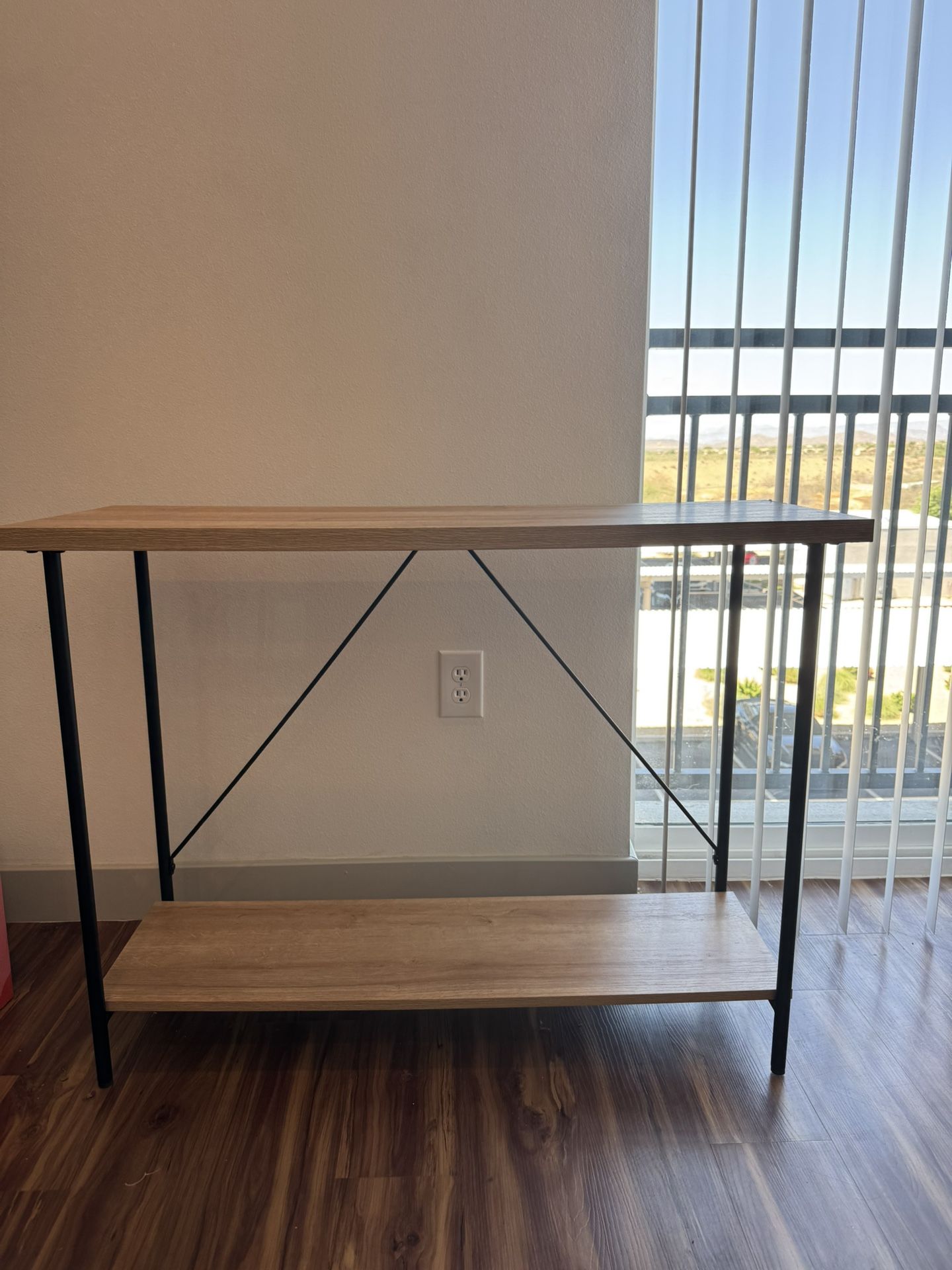 Wood And Metal Console Table
