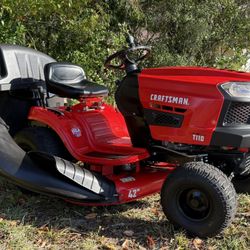 Craftsman T110 Riding Mower With Bagger