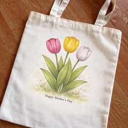 cute tulip tote bag - perfect Mother’s Day gift