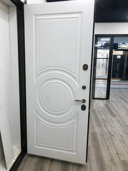 White Interior Door with Bronze Hardware