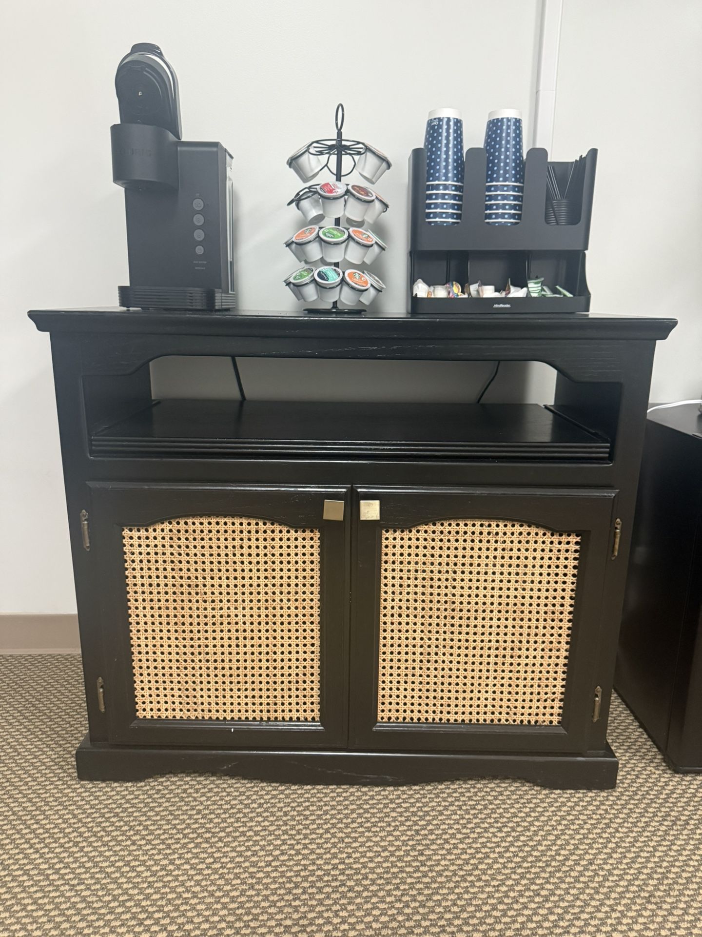 Refurbished Modern Wood Coffee Bar Cabinet