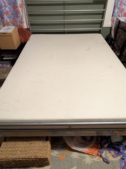 Full size IKEA bed frame and foam mattress
