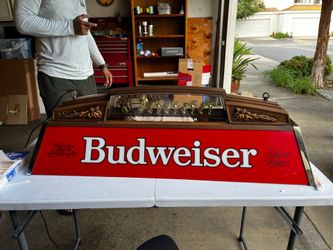 Vintage Budweiser Clydesdale pool table light.