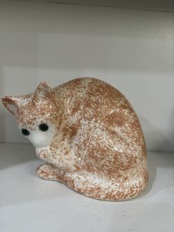 Vintage Ceramic Cat Sculpture Figurine 