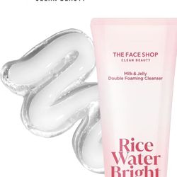 Rice Water Bright Milk & Jelly Double Cleanser 2-In-1 Foaming Facial Cleanser