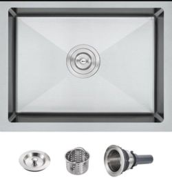 Popfly23x18x9 Single Bowl Stainless Steel Kitchen Sink With Drain