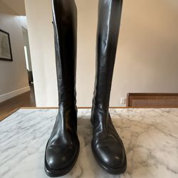 ASH Tall Black Leather Boots $125