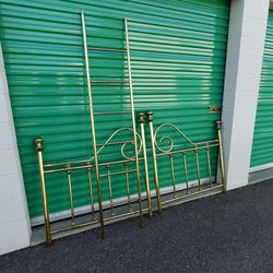 Vintage Brass Daybed w/ Pull-Out Trundle (Frame Only) 