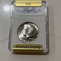 1973P 50 Cent SGS MS70