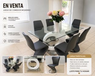 Juego de comedor de 6 sillas