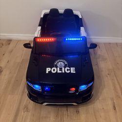 12V Police Car Ride on Car for Kids, Ride on Toys for Big Kids Cop Cars with Remote Control, Battery Powered Alert Tones