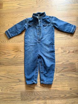 Denim baby jumpsuit