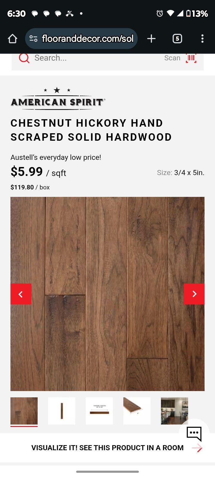 Bruce 150 Square Feet Of Dark Hickory Brown Solid Hardwood