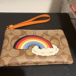 Coach Corner Zip Wristlet 