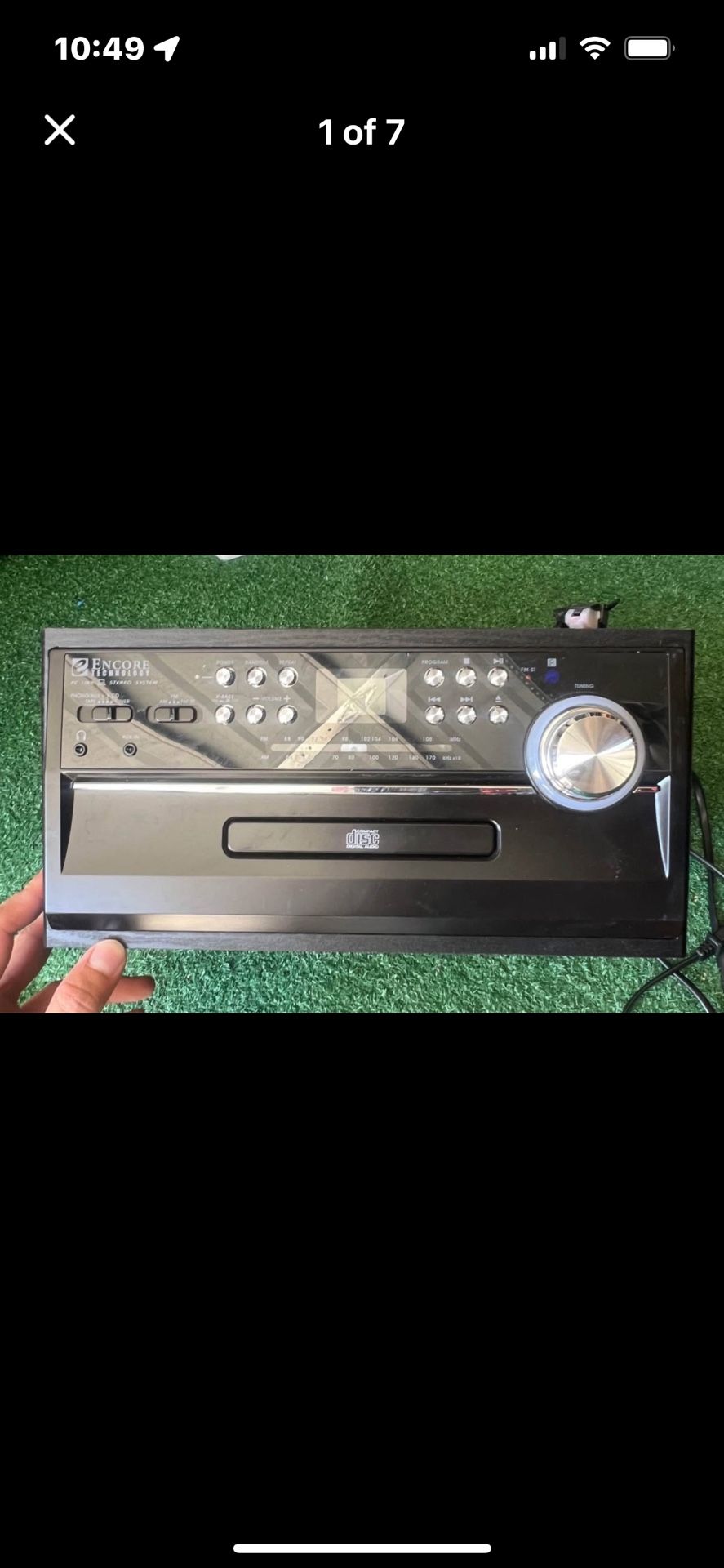 Encore Technology 3-Speed Stereo Turntable with CD System, Cassette, and AM/FM Stereo Radio