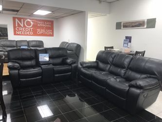 COMFY NEW MADRID MANUAL RECLINING SOFA AND LOVESEAT SET ON SALE ONLY $899. SAME DAY DELIVERY. NO CREDIT CHECK FINANCING
