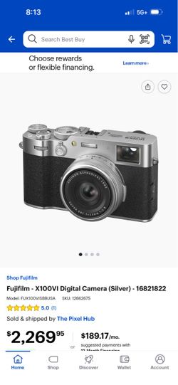 Fujifilm X100VI Digital Camera Silver