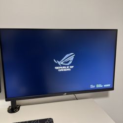 ASUS ROG Strix 32” HDMI 2.1 DSC Gaming Monitor (XG32UQ) - 4K UHD (3840 x 2160), Fast IPS, 160Hz, 1ms, G-SYNC compatible, FreeSync Premium Pro, Display