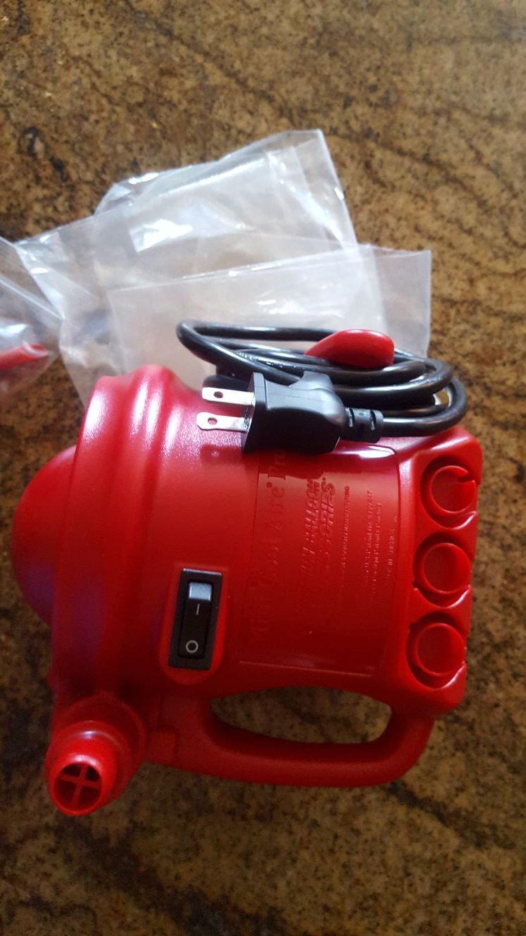 Brand new Mini Cool Aire Inflator!! Blows up balloons, air mattress and inflates. Never overheats! $250 new