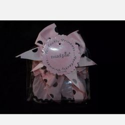 Rand New Girls Baby Shoes Booties NIB Mud Pie Baby Girl Pink Perfectly Princess Bow 0-6 Months