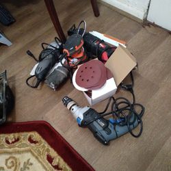 Power Tool Lot Various Brands Sander. Osillating Tool Etc
