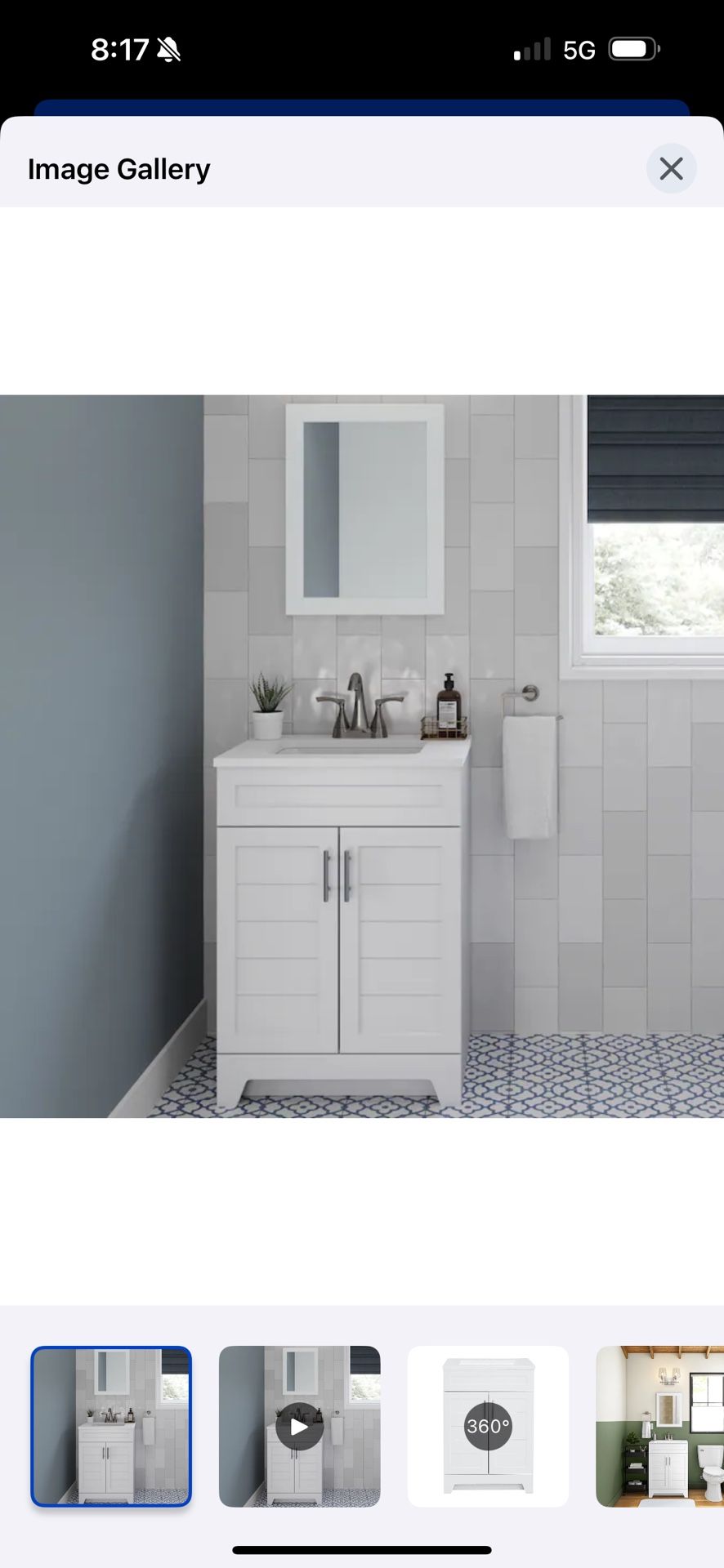 Style Selections Kirkman 24-in True White Single Sink Bathroom Vanity With White Culture Marble Top