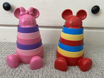Mickey And Minnie Mouse Green Toys Baby Stacker