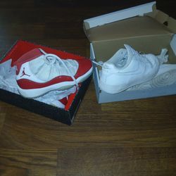 2 For 100 Kids White 1s 5.5 Jordans Is a size 6
