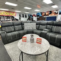 🇺🇸🇺🇸Beautiful Living Room Furniture PWR Reclining Sectional NOW 70% OFF (SALE ENDS MONDAY)!🇺🇸🇺🇸