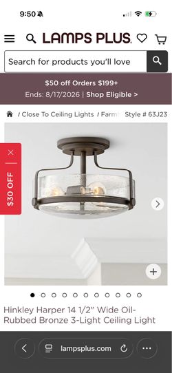 Hinkley Harper ceiling light from Lamps Plus