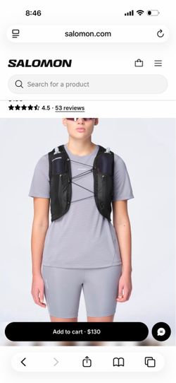 Salomon Active Skin 12 Hydration Vest – Black/Metal – Size M