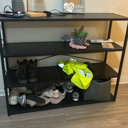 Sturdy Wood And Metal Shelf