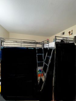 FREE two twin loft beds (no mattress) just frame
