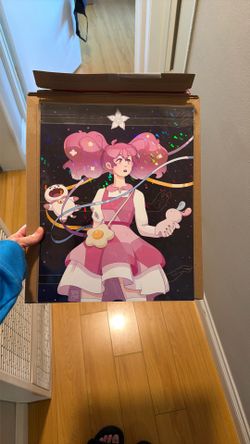 Bee And Puppycat Holographic Art Print 