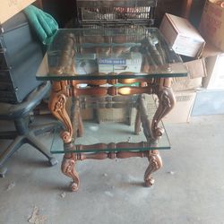 2 Glass Top Tables