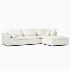 Brand New West Elm Harmony Modular 3-Piece Chaise Sectional – Alabaster – $5K Retail