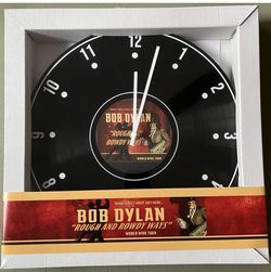 Bob Dylan Rough and Rowdy Ways World Wide Tour Vinyl Record Wall Clock NIB #1