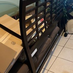 King Size Dark Cherry Wood Bed Frame 