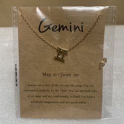 Gemini Zodiac Sign Choker Style Horoscope Necklace 
