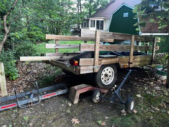 Utility Trailer with Wood Stake Sides