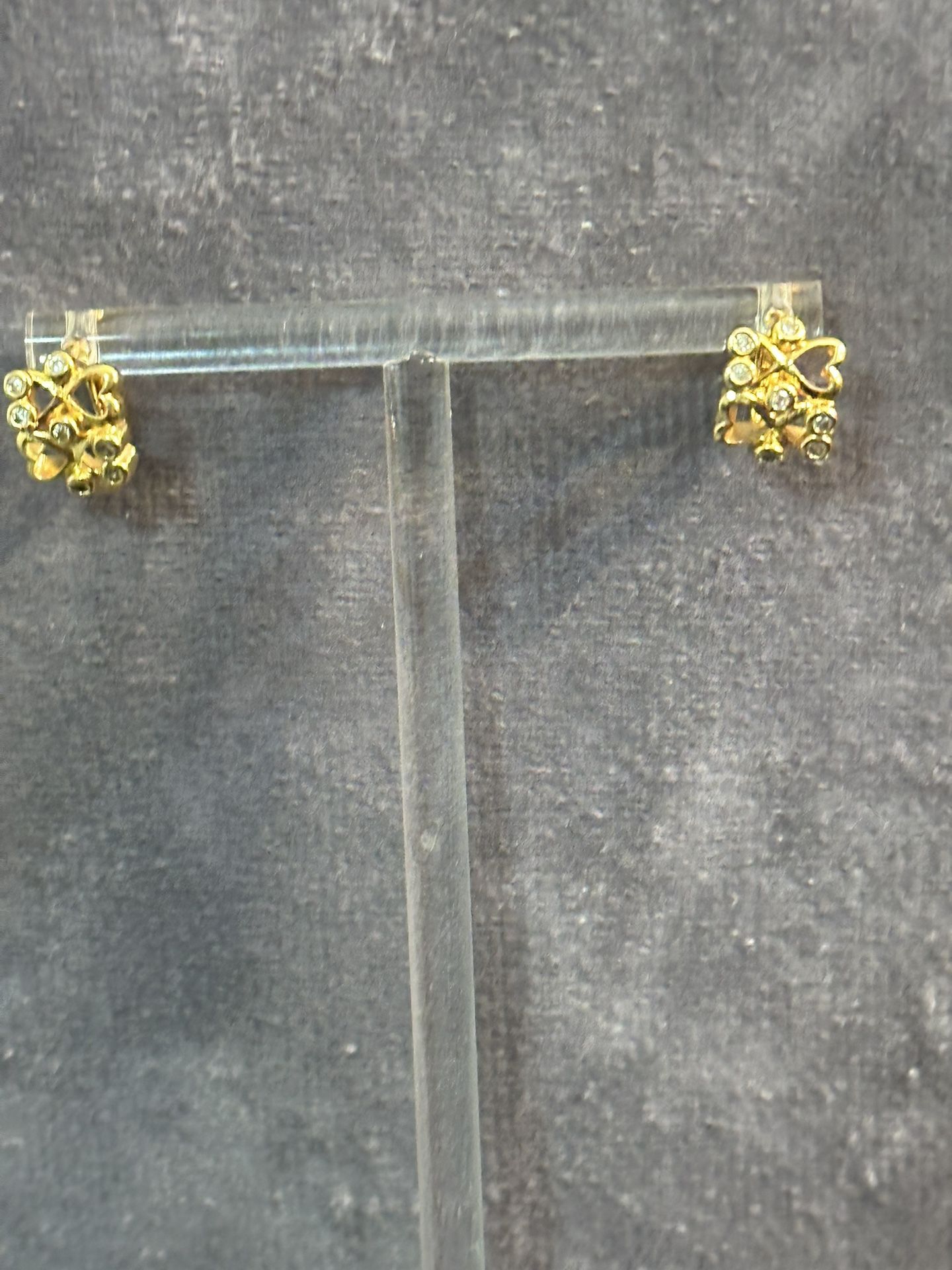Gold plated none fades tarnish free earrings