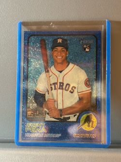 2022 Topps Heritage High Number - Chrome Blue Sparkle #629 Jeremy Pena (RC)