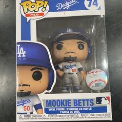 Funko Pop! MLB Dodgers Mookie Betts White Home Uniform Pop! Vinyl Figure #74