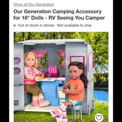 Brand New Our Generation Camper And With Accessories For 18" Dolls