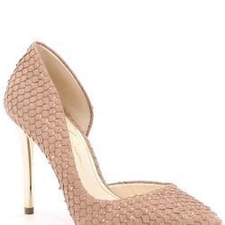 Heals - Jessica Simpson Brand New - Lucina Snake Embossed Iridescent 