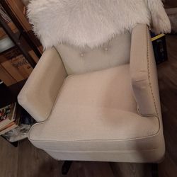 Rocking Chair, Beige,$40.00