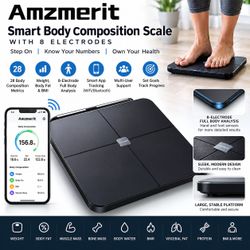 NEW Amzmerit Smart Digital Scale 8-Electrode Body Composition BMI – New in Box