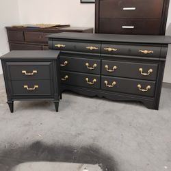 Black And Gold Dresser Set 